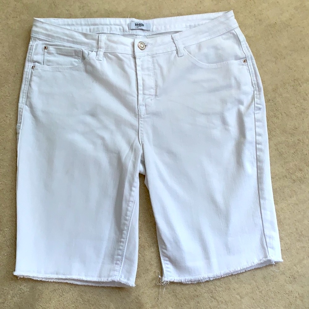 Kenzie Roll Up White Shorts